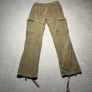 J Galt Pants Womens Medium Cargo Straight Parachute Double Knee Cotton Fatigues